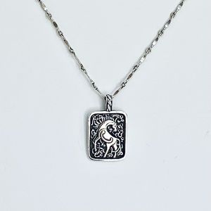 Silver Celtic Horse Pendant Necklace